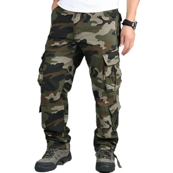 UUS Meeste Kamuflaaž Sõjaväe Püksid Meeste Vabaaja Camo Cargo Püksid Hip-Hop Joggers Fashion Streetwear Tunked Tactical Püksid