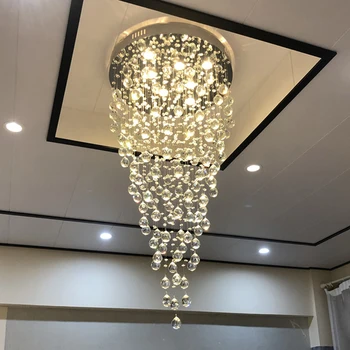 Pikk Kristall Lühter Eest elutuba Trepikoda Lobby Kaasaegse Loomingulise sisevalgustus Suur LED Lamp Luksus Kodu Decor Läige