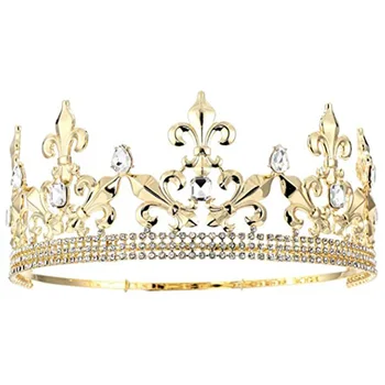 Kuld on Kuninga Kroon Meeste Reguleeritav Imperial Keskaja Sünnipäeva Crown Kõnniteed Kuningad