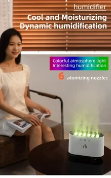 Uus 900 ML RGB Led Valgus Niisutaja Difuusor Masin Udu Tegija Desktop Dünaamiline Muusika Ultraheli Leek Õhu Niisutaja Koju