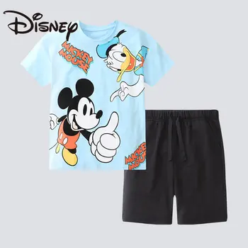 Lapsed Riided Poistele Uued Disney Suvel Cotton Fashion Set Miki Prindi Trendikas Lühike Varrukas T-särk, lühikesed Püksid Sport, Kahe-osaline Komplekt
