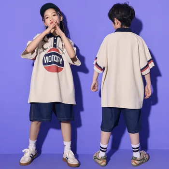 Lapsed Poisid Tüdrukud Summer Fashion Streetwear Hip-Hop Lühikese Varrukaga T-särgid Denim lühikesed Püksid, Ülikonnad, Komplektid Laste Riided Spordidressid