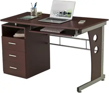 Arvuti Desk Rohkelt Ladustamine, Kodu Kirjutuslauad Sahtlitega, Šokolaad, 30