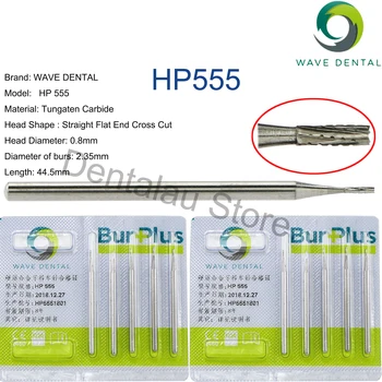 HP555 LAINE Hambaravi Volframkarbiid Sirge Mõra Aeglane Burs madala kiirusega Otse Handpiece Hambaravi Drill Bits