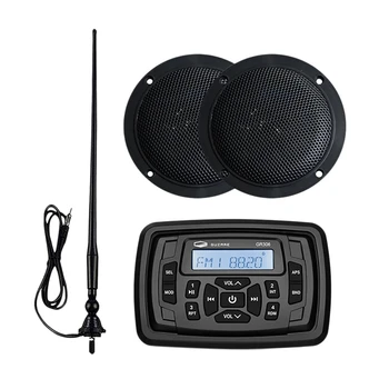 12V Marine Stereo Audio Bluetooth-Raadio FM-AM Auto MP3 Mängija+4Inch Veekindlad Kõlarid+Raadio Antenn RV Mootorratas