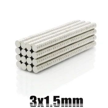 100~10000pcs 3x1.5 mm Võimsad Magnetid, 3mm x 1,5 mm Väike Ring püsimagnetitega 3x1.5mm Õhuke Neodüüm Magnet, mis on Tugev 3*1.5