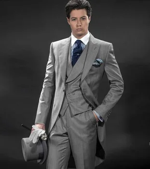 Äri Kostüüm Homme Kaua Sobivat Pulm Kõnniteed Meeste Ülikond Custom Made Meeste Ülikonnad Mehe Sobib 3pieces( Jope+Pant+Vest)