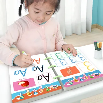 Maagiline Jälgimise Töövihik Korduvkasutatavad Magic Tava Copybook Kontrolli Koolituse Raamat Lapsed Montessori Joonis Haridus Kirjatarvete