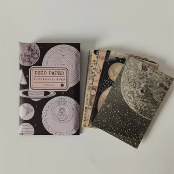 60pcs Vintage planet moon materjali paber-pack Dekoratiivsed Kirjatarvete Scrapbooking Päevik Album Label Junk Teataja Planeerija
