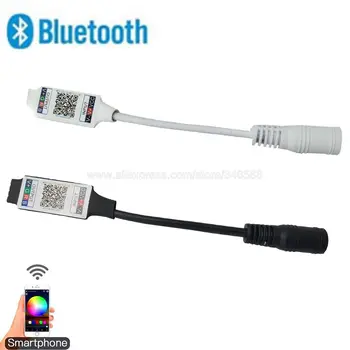 Mini RGB Bluetooth-LED Kontroller DC 5V 12V 24V Muusika BT Smart APP Töötleja Valgus Ribad Kontrolli RGB LED Riba