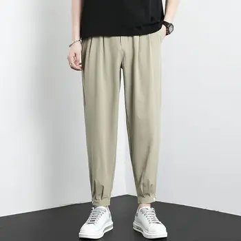 Fashion Streetwear Haaremi Vabaaja Püksid Mens Sport Vähe Jalga Püksid 2023 Korea Stiilis Meeste Vabaaja Jälgida Püksid Püksid E92