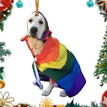 Koer Kaunistused Jõulupuu Koer Luu Christmas Ornament Käsitöö Asjade Värvi Maali 2D Akrüül Oma Trossi Eest