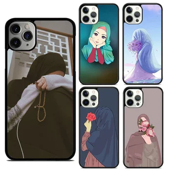 Islami Moslemi Hijabi Tüdrukud Telefoni Juhul Kate iPhone 15 SE2020 6 7 8 plus X-XR, XS 11 12 mini pro 13 14 max coque