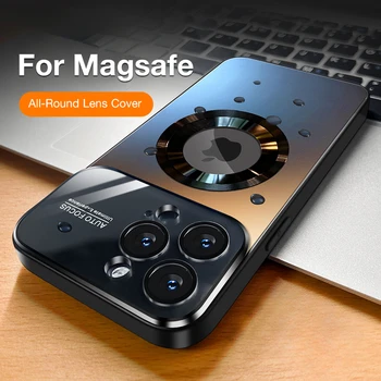 Eest Magsafe Matt Telefon Case For iPhone 15 14 13 12 Pro Max Kõik Ringi Kaamera Objektiiv Protector Põrutuskindel Kate