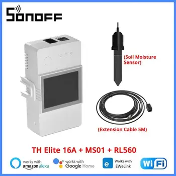 SONOFF TH Elite 16A/20A WiFi Smart Switch LCD Ekraan Temperatuuri Ja Niiskuse Jälgimine Lüliti Targa Kodu Automaatika Moodul