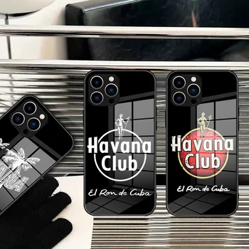 Iphone 15 Havana Club Kuba Kuuba Pool Telefoni Juhul Klaas IPhone 13 14 12 11Pro XR, XS MAX 14 Pluss Disain Klaasist Kate