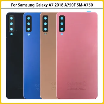 10TK Samsung Galaxy A7 2018 A750 A750F SM-A750F/DS Aku tagakaas Klaasist Paneel, Tagumine Uks Eluaseme Juhul Liim Asendada