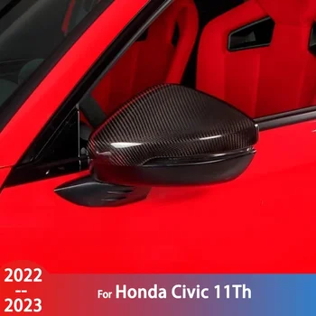 Päris Carbon Fiber Peegel Caps Honda Civic 11. Gen 2022 2023 Peegel Kuuluvad Mütsid Asendada Pool View Mirror
