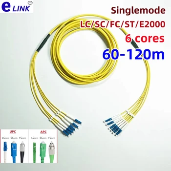 60-120m 6 südamikud LC-LC-fiber patchcord Singlemode 100m80m komplekteeritud jumper KS FC ST E2000 SM optical fiber patch plii 6C liit