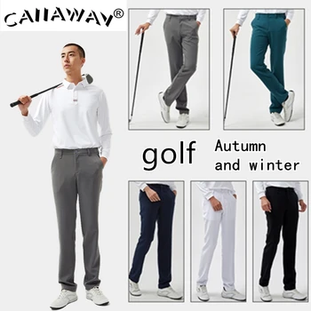 Sügisel ja Talvel Golf Püksid CAIIAWAV Meeste Püksid GOLF Spordi Püksid Väljas Paks Meeste Golf Püksid