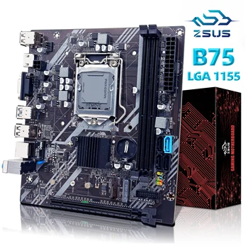 ZSUS B75 Emaplaat LGA-1155-Lauaarvuti Emaplaat Toetab DDR3 RAM Koos NVME M. 2 USB3 Liidesega.0 SATA3.0