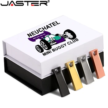 JASTER kinkekarbis Metall-USB Flash Drives 128GB Tasuta Custom Logo Pendrive 64GB Kaasaskantav Memory Stick 32GB Tasuta võtmehoidja U Disk 8GB