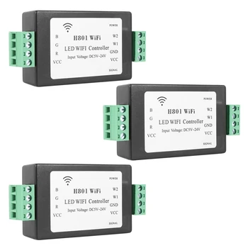 3X H801 RGBW LED WIFI Kontroller LED RGB Kontroller DC5-24V-Sisend 5050 2835 3528 SMD LED Valgus Lint Lint