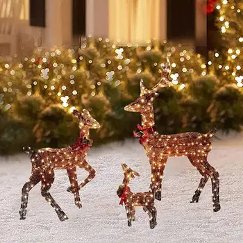 Jõulud Deer LED-Jõulud Valgustatud Põhjapõdrad jaoks Xmas Teenetemärgi Helendav Põhjapõder Ornament Väljas Puhkus Decor