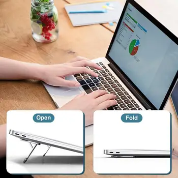 Kaasaskantav Mini Laptop Stand For Macbook Kokkupandav Sülearvuti Toetuse Baasi Omanik Tablett Telefon Reguleeritav Töölaud