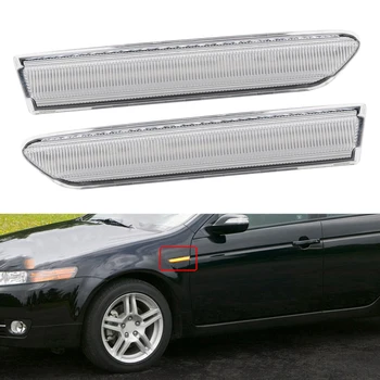 1 Paar Kollane LED Esi-Poritiib Pool Sm-i Tuled Sobivad Acura TL 2004-2007 2008 33850SEPA01 33800SEPA01 AC2550104 AC2555104