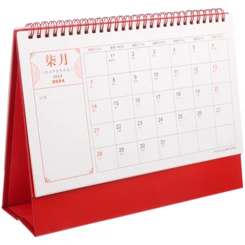 2024 Hiina Laua Kalendrid Hiina Aasta Draakon Kalendris Seisab Klapp Desktop Kalendriaasta Iga Päev Planeerija Kalender