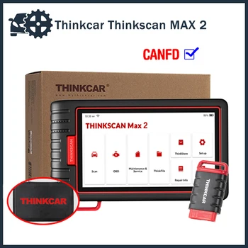 Thinkscan MAX 2 obd2 Scanner kogu süsteemi Toetada CANFD Thinkscan max2 Vahend AF DPF IMMO 28 Taastab Eluaegne tasuta Uuendada Tasuta Laeva
