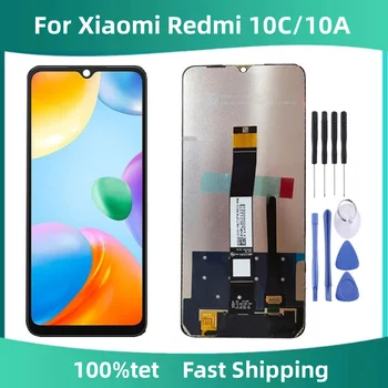 100%Test LCD Xiaomi Redmi 10C 220333QBI LCD Ekraan Raami Touch Panel Digitizer Jaoks Redmi 10A 220233L2C LCD