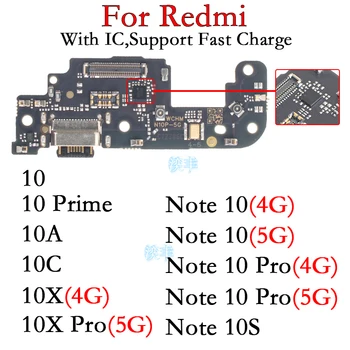Usb Dock Connector Laadija Pordi Xiaomi Redmi Lisa 10 10A 10C 10X 10S Peaminister Pro 4G 5G Laadimine Juhatuse Moodul Sadamad