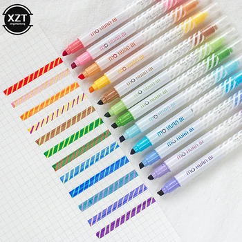 12tk Pastell Markeri Set Milkliner Teksti Sm Dual Nippi Päevavalgus Magic Color Art Pen Office Kooli Joonistus