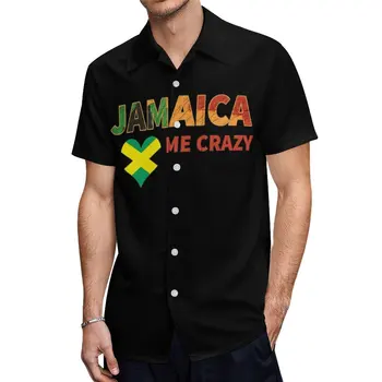 Jamaica Mind Hulluks Jamaica Quote Graafiline Lühikese varrukaga, kanna Särk Naljakas Graafiline Tshirt Sobiks Kõrge Hinne Shopping USA Suurus