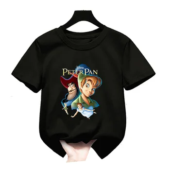 Uus Disney Peter Pan Poiss, Tüdruk Riided Kawaii Lapsed Naljakas T-Särgid Teismeline Suvel Lühikese Varrukaga T-särk Cartoon Lapsed Tops
