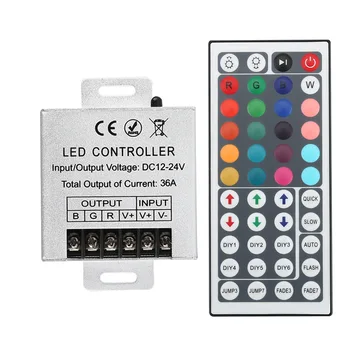 Remote rgb led kontroller, Alumiinium kest 36A 12V 24V 864W 28/44 võtmed 35m rgb riba