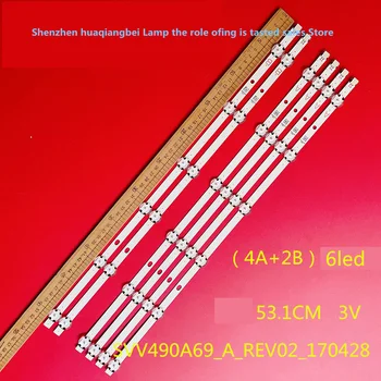 LED-taustvalgustuse ribad 49inch 49V5863DG SVV490A69_A B VES490QNYL-2D-N01 N02 light bar 100% uus