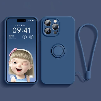 Luksus Ringi Omanik Silikoonist Case For iPhone 14 13 12 Pro Max Mini X XS XR 8 7 Plus SE 2020 iPhone13 iPhone14 12Pro Räni Kate