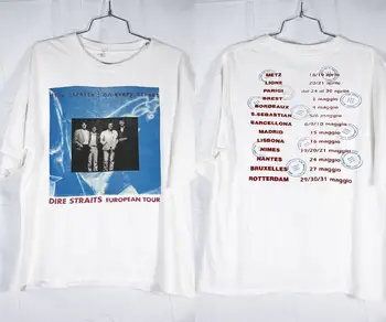 1992 Dire Straits Igal Tänaval Tour T-särk Dire Straits