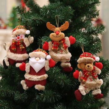 Christmas Snowman Hirv Nukk Xmas Tree Ripatsid Uus Aasta Lapsed Kingitus Rippuvad Kaunistused jõulukaunistused Kodu
