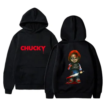 Õudusfilm lapsemäng Chucky Hupparit Prindi Meeste Naine Topp Streetwear Kapuutsiga Pusad Harajuku Pulloverid Unisex Riided