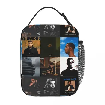 Muusika Drake Vintage Album Isoleeritud Lõuna Kott Ladustamine Toidu Kasti Kaasaskantav Külmik Termilise Bento Box Kooli Asukoht