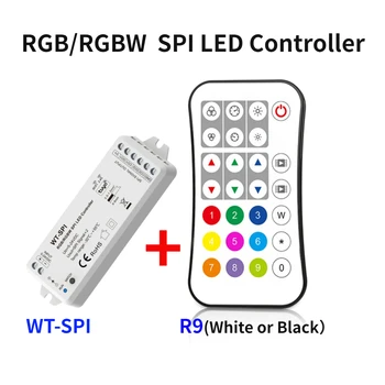 WT-SPI Tuya 5V-24VDC 12V 2.4 G RF SPI LED Wifi Töötleja R9 kaugel WS2811 WS2812 WS2815 UCS1903 Piksli RGB/RGBW LED Ribad