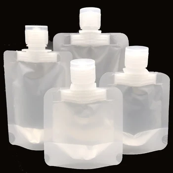Plastikust Püsti Tila Kott Reisi Vedelikku, Meik Pakkimine Koti Emulsioon Šampoon, Läbipaistev Clamshell Pakendi Kott 5tk/set