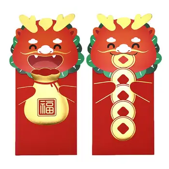 6tk/kott Draakon Aasta Punased Ümbrikud 2024 Hiina Kevadel Festival Hea Õnne Punane Pakettaknad Lunar New Year Tarvikud Pere Lapsed