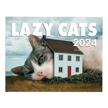 2024 Kalender Laisk Kitty Kalender 2024 Laisk Kitty Seina Kalender jaanuar 2024 Alates detsembrist 11X8.5 Tolline