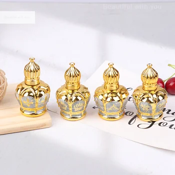 1tk 16ml Rulli Klaasist Pudel Korduvtäidetavaid Mini eeterlik Õli Konteiner Kaasaskantav Parfüümi Pudeli Kuld Tühi ro-Pudelid