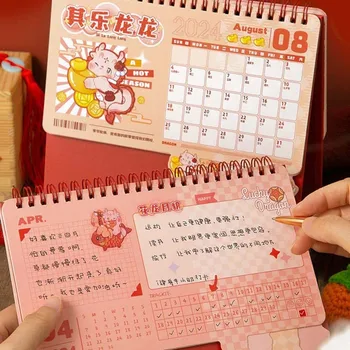 Armas 2024 Draakon Aasta Kalender Lihtne Seisab Klapp Kalender Loominguline Hiina Stiilis Tegevuskava Korraldaja